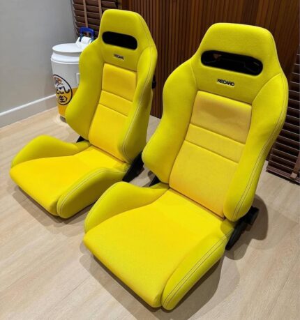 Original Recaro SR3 seats !! Recovered New Material Yellow Fabric.