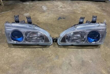 DENJI Headlights Chrome / Blue For EG/EJ1/ESi 9/10 Condition