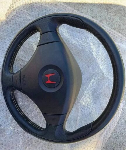 Honda TYPE-R OEM MOMO Steering wheel. Original Fabric with yellow stitch.