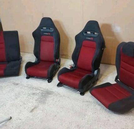 GENUINE HONDA CIVIC TYPE R FN2 3 DOOR ALCANTARA FABRIC INTERIOR TRIM SEATS SET + AIRBAG