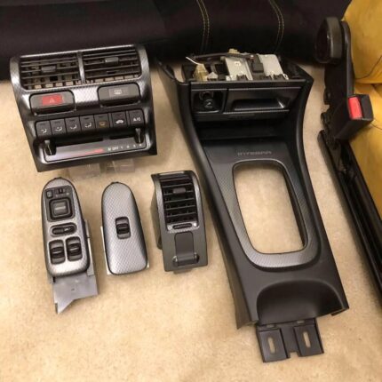 Complete Jdm Integra Type Rx blue carbon interior set.